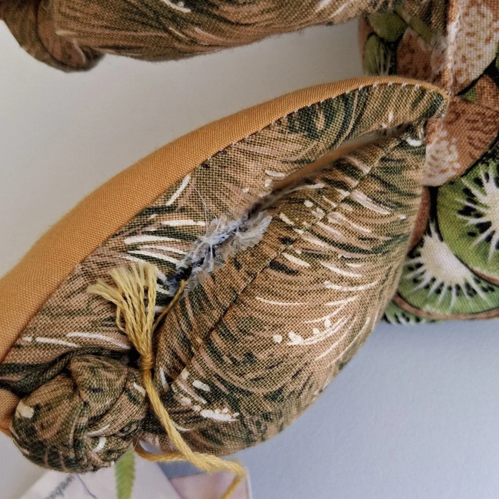 Vintage Fantail Crafts NZ Kiwi Bird Fabric Plush with Birth Certificate